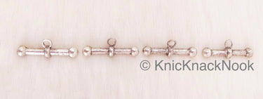 Antique Bronze / Silver Zinc Alloy Bar Charm Pendant, Metal Buttons, Charms